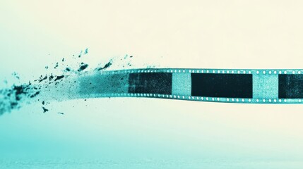 Decaying Vintage Film Strip with a Fragmented Effect