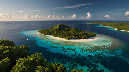 Obraz premium tropical island in the ocean