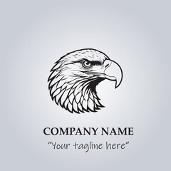 Head of Eagle logo company design vector illustration
