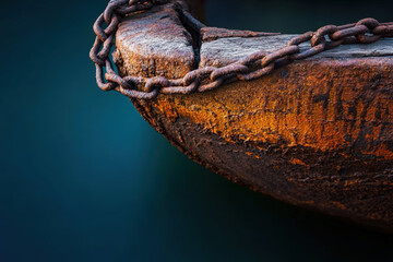 Rustic Boat Bow with Chain 