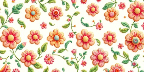Vintage Floral Sugar Cookie Clip Art Background