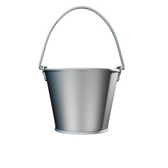 metal bucket isolated on white