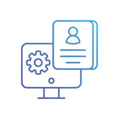 Seo Brochure vector icon