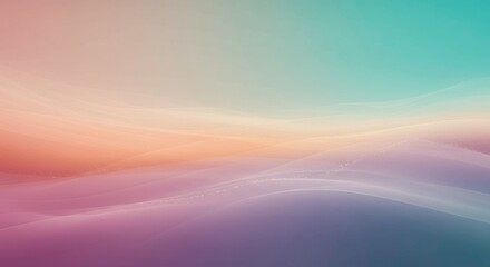 Obraz premium Abstract Color Waves: Captivating abstract composition features flowing color waves with gradients of orange, pink, purple, and teal, creating a sense of movement and ethereal beauty.