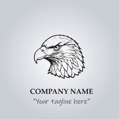 Head of Eagle logo company design vector illustration