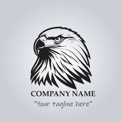 Head of Eagle logo company design vector illustration