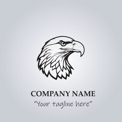 Head of Eagle logo company design vector illustration