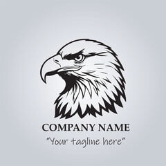 Head of Eagle logo company design vector illustration