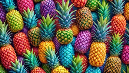 Fototapeta premium Abstract Pineapple Pattern Background: Tropical Fruit Texture for Fabric Design