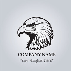 Head of Eagle logo company design vector illustration