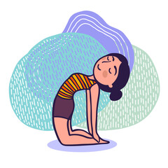 Cute Girl In Yoga Pose