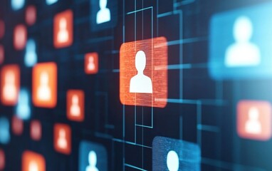 HR software interface showing human resource management, networking