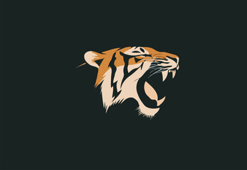 Tiger face vector art