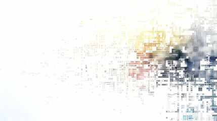 Abstract digital background with pixelated patterns and soft colors blending seamlessly