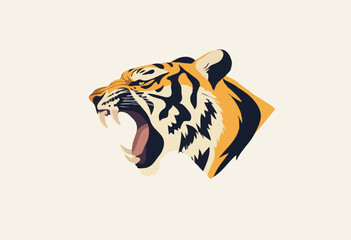 Tiger face vector art