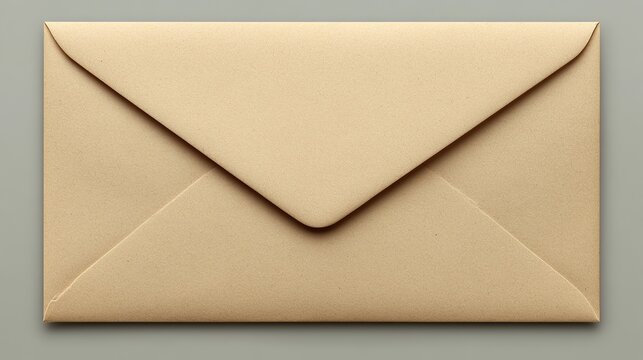 Beige Textured Envelope with Triangular Flap