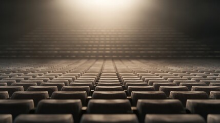 Obraz premium Empty Theater Seats, Empty Auditorium, Waiting Room, Background, Event, Interior, Suitable for Presentations, Empty Space