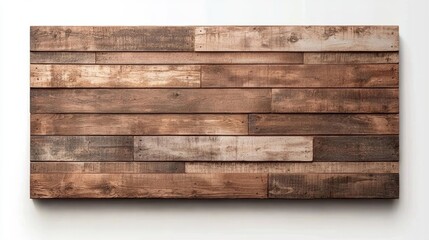 Wood sign board isolated on white background, perfect for branding.