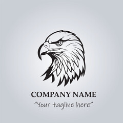 Head of Eagle logo company design vector illustration