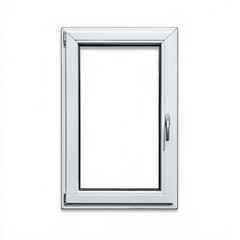 Metallic window isolated on white background, ideal for modern spaces and renovations.
