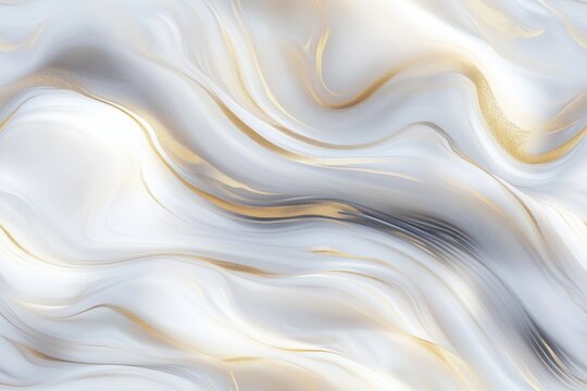 Textura abstrata de m&aacute;rmore com detalhes em dourado, cinza e branco, em padr&atilde;o seamless, criada com IA generativa, ideal para design de interiores e superf&iacute;cies sofisticadas