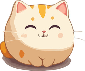 Funny cartoon cat vector art