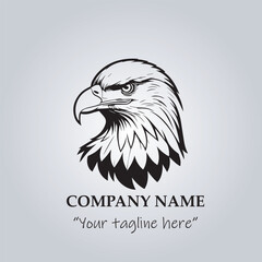 Head of Eagle logo company design vector illustration