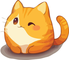 Funny cartoon cat vector art