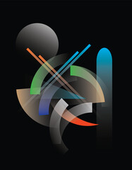 Modern colorful minimalistic gradient poster print set.Contrast cover template vector with abstract shapes and perspective forms in motion. Suitable for typography, presentations, flyers and web.