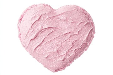 Watercolor pink macaroon on a white background