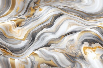 Fototapeta premium Textura abstrata de mármore com detalhes em dourado, cinza e branco, em padrão seamless, criada com IA generativa, ideal para design de interiores e superfícies sofisticadas