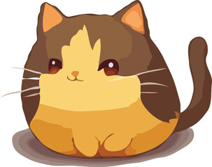 Funny cartoon cat vector art