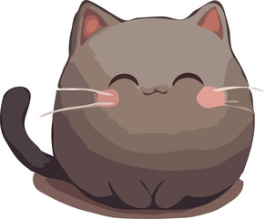 Funny cartoon cat vector art