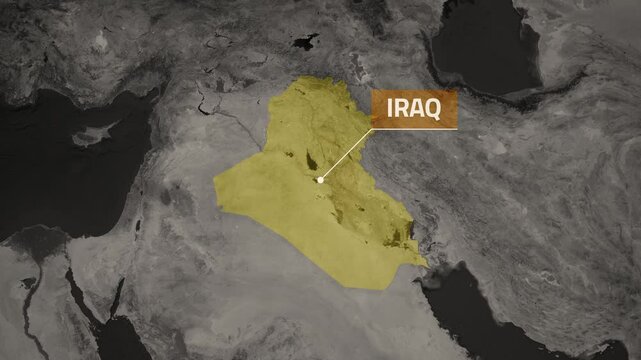 Iraq VOX Style Map Animation in 4K UHD Featuring Rich History