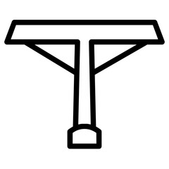 Furniture Interior Table Line Icon