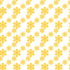seamless pattern with yellow flowers