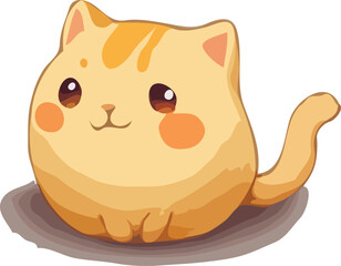 Funny cartoon cat vector art