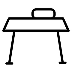 Massage Table Towels Line Icon