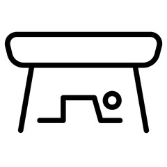 Natural Disaster Table Line Icon