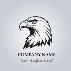 Obraz premium Head of Eagle logo company design vector illustration