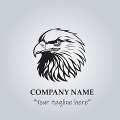 Head of Eagle logo company design vector illustration