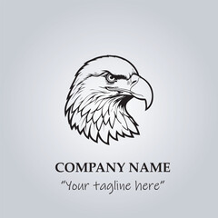 Head of Eagle logo company design vector illustration