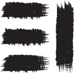 Black brush strock whith background 