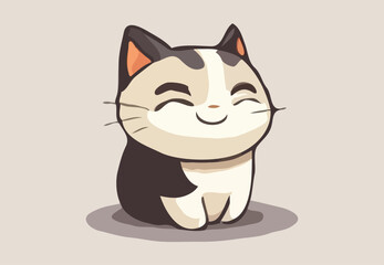 Funny cartoon cat vector art