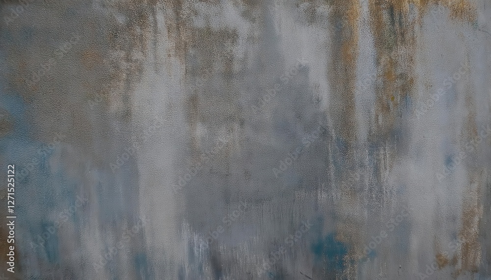 Aufkleber aged weathered wall texture with abstract gray and blue stains, grunge artistic background for digit