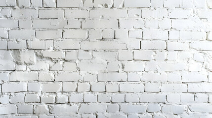 Fototapeta premium White brick wall texture with uneven surface, suitable for backgrounds and design projects (1)