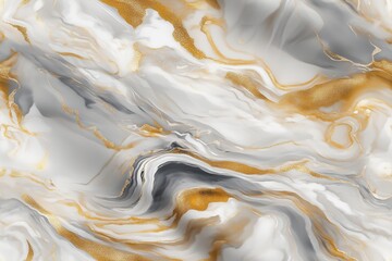 Obraz premium Textura abstrata de mármore com detalhes em dourado, cinza e branco, em padrão seamless, criada com IA generativa, ideal para design de interiores e superfícies sofisticadas