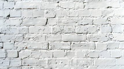 Fototapeta premium White brick wall texture with subtle variations, ideal for backgrounds or design projects (1)