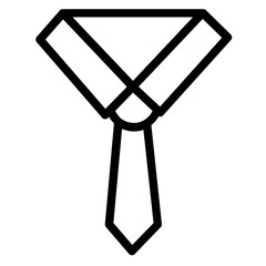 Tie Man Fashion Line Icon