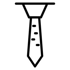 Tie Man Fashion Line Icon